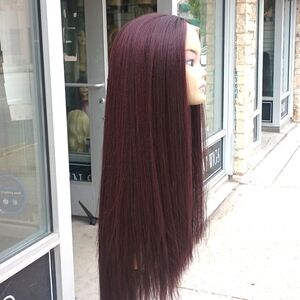 Gorgeous long long LONG Burgundy Lace Front Wig!